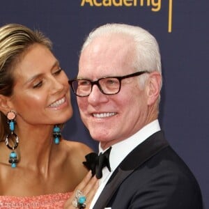 Heidi Klum et Tim Gunn aux Primetime Creative Arts Emmy Awards au Microsoft Theater à Los Angeles, le 9 septembre 2018.