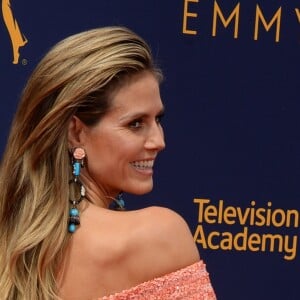 Heidi Klum aux Primetime Creative Arts Emmy Awards au Microsoft Theater à Los Angeles, le 9 septembre 2018.