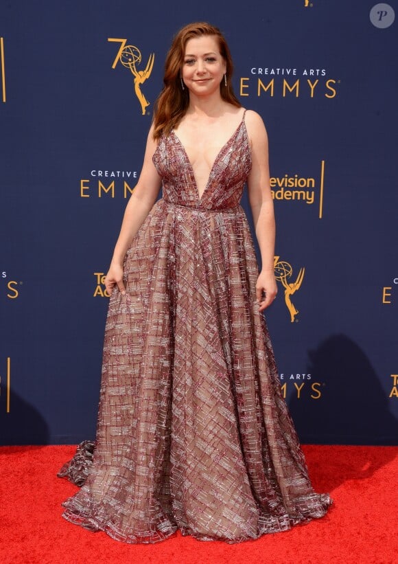 Alyson Hannigan aux Primetime Creative Arts Emmy Awards au Microsoft Theater à Los Angeles, le 9 septembre 2018.