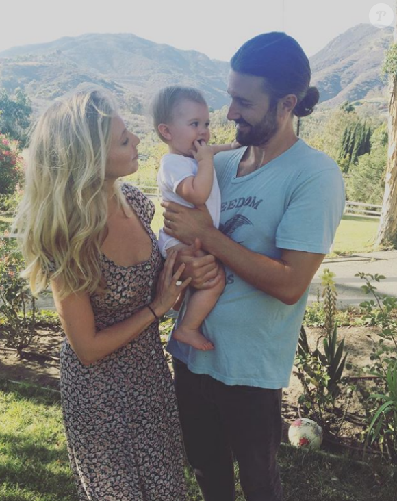 Brandon Jenner, Leah Felder et leur fille Eva en 2016.