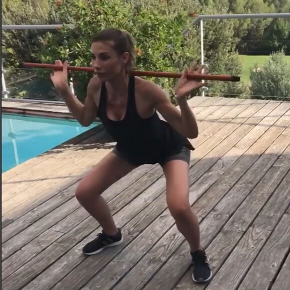 Ariane Brodier en pleine séance de sport, à Juvignac, le 7 septembre 2018