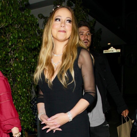 Exclusif - Mariah Carey est allée diner avec son compagnon Bryan Tanaka à Beverly Hills, le 6 juin 2018.