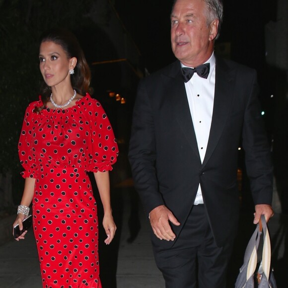 Alec Baldwin et sa femme Hilaria Baldwin sont allés diner après la soirée des Emmy Awards à Beverly Hills, le 17 septembre 2018