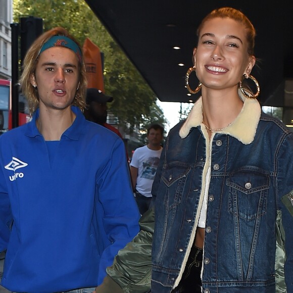 Justin Bieber et Hailey Baldwin se promènent à Londres le 17 septembre 2018.