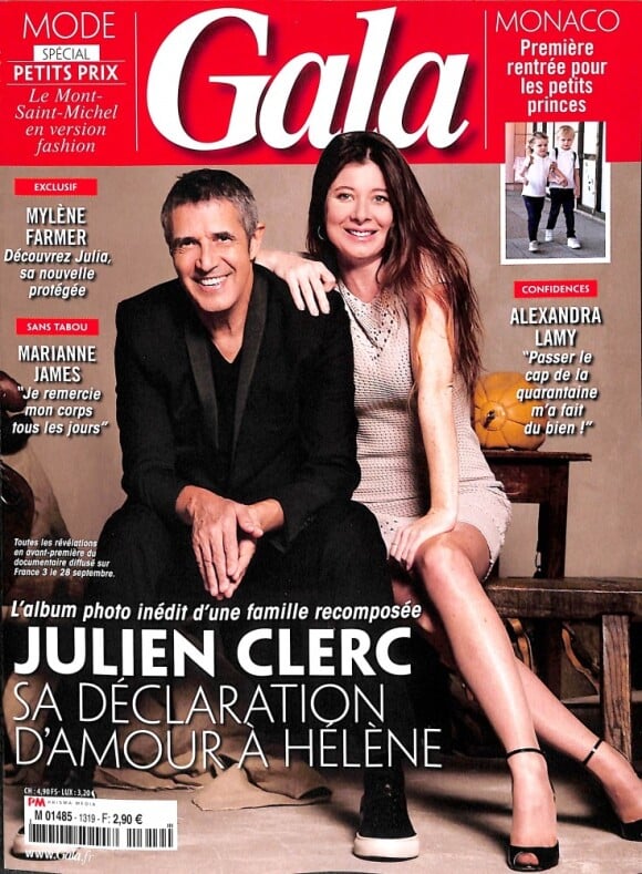 Julien Clerc et Hélène Grémillon - Gala, en kiosques ce 19 septembre 2018.