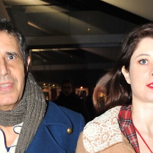 Julien Clerc et sa femme Hélène Grémillon à Paris le 6 février 2013.