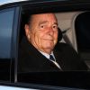 Jacques Chirac, qui fête son 80ème anniversaire aujourd'hui, a quitté son domicile en voiture. Le 29 novembre 2012.