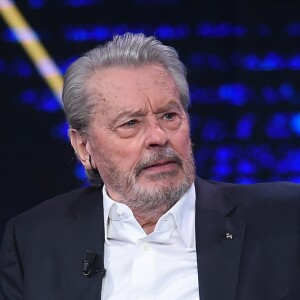 Alain Delon, invité de l'émission télé "Che tempo che fa" à Milan en Italie le 25 mars 2018.