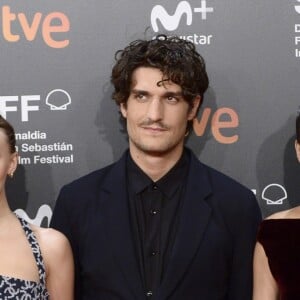 Lily Rose Depp, Louis Garrel et sa femme Laetitia Casta - Les célébrités arrivent à la première du film 'A Faithful Man' lors du 66ème festival du film de San Sebastian en Espagne le 22 septembre 2018.