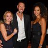 Alain Bernard, le champion olympique de natation et ambassadeur de la Fondation, sa compagne Faustine, à gauche, et Cindy Fabre durant la soirée de la Fondation Claude Pompidou sur le toit terrasse de l'hôtel Aston La Scala, après la remise du prix 2018. Cette année, c'est le professeur Guylène Page du CHU de Poitiers qui a reçu le chèque de 100000 euros pour le 9ème prix Claude Pompidou pour la recherche sur la maladie d'Alzheimer à la Fondation Claude Pompidou à Nice, France, le 14 septembre 2018. © Bruno Bebert-LMS/Bestimage