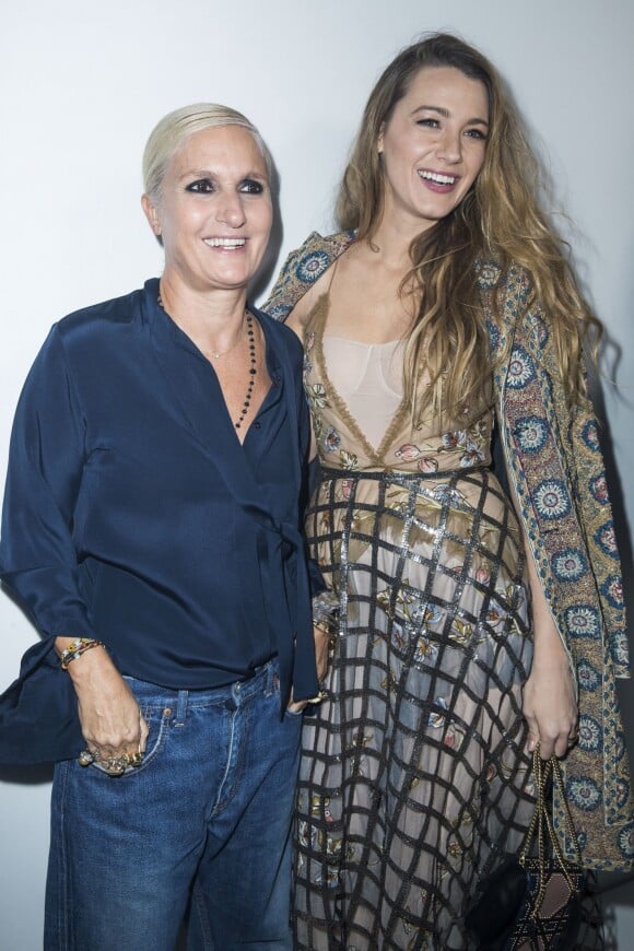 Maria Grazia Chiuri et Blake Lively - Backstage du défilé de mode "Christian Dior" PAP printemps-été 2019 à Paris. Le 24 septembre 2018 © Olivier Borde / Bestimage