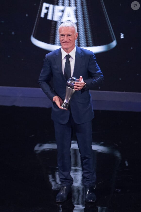Didier Deschamps (meilleur entraîneur) lors de la cérémonie des Best Fifa Awards 2018 au Royal Festival Hall à Londres, le 25 septembre 2018. © Cyril Moreau/Bestimage