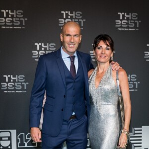 Zinedine Zidane et sa femme Véronique - Les célébrités arrivent à la cérémonie des Trophées Fifa 2018 au Royal Festival Hall à Londres, le 25 septembre 2018. © Cyril Moreau/Bestimage