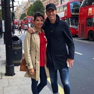 Zinédine Zidane avec sa femme Véronique à Londres le 25 septembre 2018.