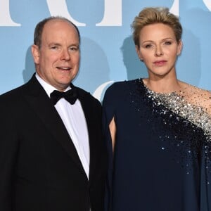 Le prince Albert II de Monaco et la princesse Charlene lors de la 2ème édition du "Monte-Carlo Gala for the Global Ocean" à Opéra de Monte-Carlo à Monaco, le 26 septembre 2018. © Bruno Bébert/Bestimage