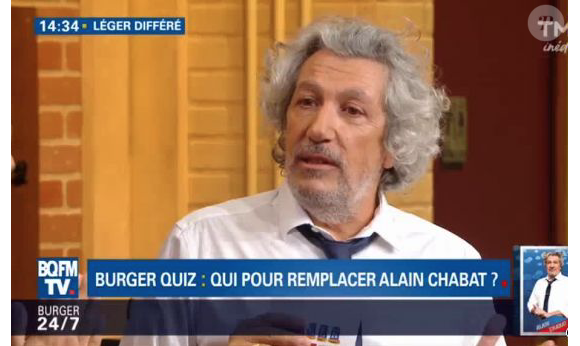 Alain Chabat dans Burger Quiz le 26 septembre 2018, sur TMC.