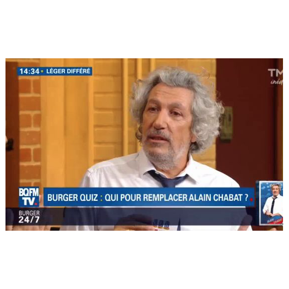 Alain Chabat dans Burger Quiz le 26 septembre 2018, sur TMC.