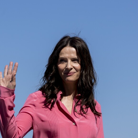 Juliette Binoche lors du photocall du film "Voyage à Yoshino" au 66ème Festival International du Film de San Sebastian. Le 26 septembre 2018