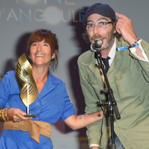 Philippe Rebbot (réalisateur) et Romane Bohringer (réalisatrice) Valois Canal+ du public pour le film "L'Amour Flou" lors de la clôture de la 11ème édition du festival du Film Francophone d'Angoulême, France, le 26 août 2018. © Coadic Guirec/Bestimage