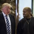 Le président élu Donald J. Trump et Kanye West dans le lobby de la Trump Tower à Manhattan, New York, le 13 décembre 2016.