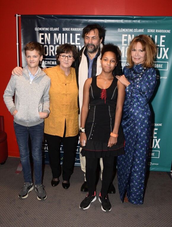 Jean-Baptiste Marchais, Véronique Mériadec, Serge Riaboukine, Lily Mériadec, Clémentine Célarié - Avant-première du film "En Mille Morceaux" à Paris le 1er octobre 2018.