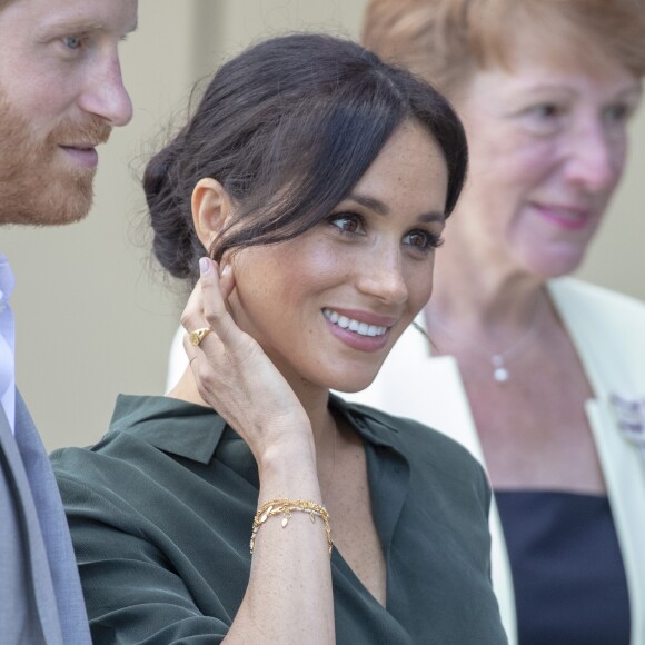 Le prince Harry, duc de Sussex, et Meghan Markle, duchesse de Sussex, inaugurent l'université technologique à Bognor Regis. C'est leur première visite dans le comté de Sussex depuis leur mariage. Le 3 octobre 2018.