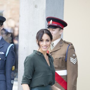 Le prince Harry, duc de Sussex, et Meghan Markle, duchesse de Sussex, inaugurent l'université technologique à Bognor Regis. C'est leur première visite dans le comté de Sussex depuis leur mariage. Le 3 octobre 2018.