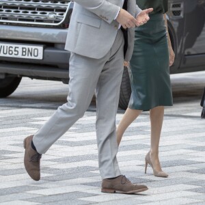 Le prince Harry, duc de Sussex, et Meghan Markle, duchesse de Sussex, inaugurent l'université technologique à Bognor Regis. C'est leur première visite dans le comté de Sussex depuis leur mariage. Le 3 octobre 2018.