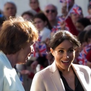 Le prince Harry, duc de Sussex, et Meghan Markle, duchesse de Sussex, inaugurent l'université technologique à Bognor Regis. C'est leur première visite dans le comté de Sussex depuis leur mariage. Le 3 octobre 2018.