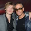 Jean Claude Van Damme et son fils Nicholas - Radio FG fête ses 20 ans au Grand Palais à Paris, le 5 Avril 2012.