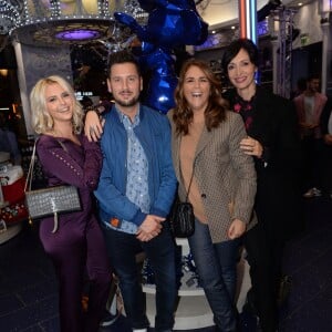 Exclusif - Maxime Guény, Kelly Vedovelli, Valérie Bénaïm et Géraldine Maillet - Premier anniversaire de la collaboration entre le sculpteur Richard Orlinski et Disneyland Paris, au Disney Store, à Paris, le 4 octobre 2018. © Rachid Bellak/Bestimage