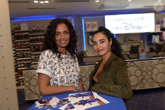 Exclusif - Laurence Roustandjee et Aïda Touihri - Premier anniversaire de la collaboration entre le sculpteur Richard Orlinski et Disneyland Paris, au Disney Store, à Paris, le 4 octobre 2018. © Rachid Bellak/Bestimage