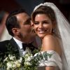 Maria Menounos et Keven Undergaro lors de la cérémonie de leur mariage orthodoxe dans une église du village d'Akovo en Grèce, le 6 octobre 2018. © Aristidis Vafeiadakis/Zuma Press/Bestimage