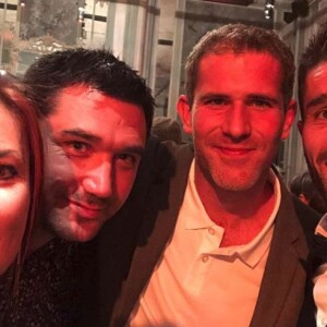 Aurélia, Nicolas, Marc et Emeric de "L'amour est dans le pré" à l'anniversaire de Karine Le Marchand, samedi 6 octobre 2018, Instagram