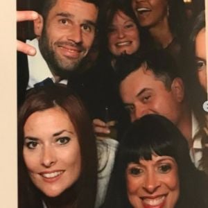 Aurélia, Emeric, Pierre, Frédérique et Aude de "L'amour est dans le pré" à l'anniversaire de Karine Le Marchand, samedi 6 octobre 2018, Instagram