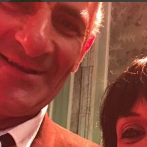 Thierry et Frédérique de "L'amour est dans le pré" à l'anniversaire de Karine Le Marchand, samedi 6 octobre 2018, Instagram
