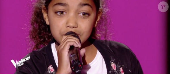 Rosie dans "The Voice Kids 5" sur TF1 le 2 novembre 2018.