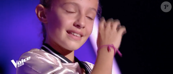 Elodie dans "The Voice Kids 5" sur TF1, le 31 octobre 2018.