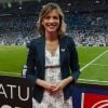 Semi-Exclusif - Isabelle Ithurburu (enceinte) lors de la finale du Top 14 français entre Montpellier et Castres au Stade de France, le 2 juin 2018. © Pierre Perusseau/Bestimage