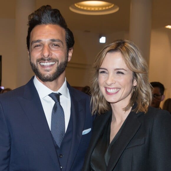 Maxim Nucci et sa compagne Isabelle Ithurburu (enceinte) - Arrivées lors de la 43ème cérémonie des Cesar à la salle Pleyel à Paris, le 2 mars 2018. © Dominique Jacovides - Olivier Borde / Bestimage