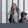 Exclusif - Jennifer Garner et son fils Samuel arrivent au domicile de B. Affleck à Brentwood, le 9 octobre 2018