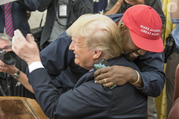 Kanye West rencontre Donald Trump au Bureau Oval, à la Maison Blanche. Washington, D.C., le 11 octobre 2018.