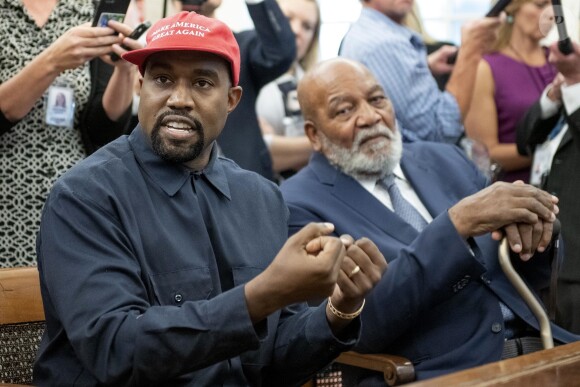 Kanye West rencontre Donald Trump au Bureau Oval, à la Maison Blanche. Washington, D.C., le 11 octobre 2018.
