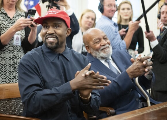 Kanye West rencontre Donald Trump au Bureau Oval, à la Maison Blanche. Washington, D.C., le 11 octobre 2018.