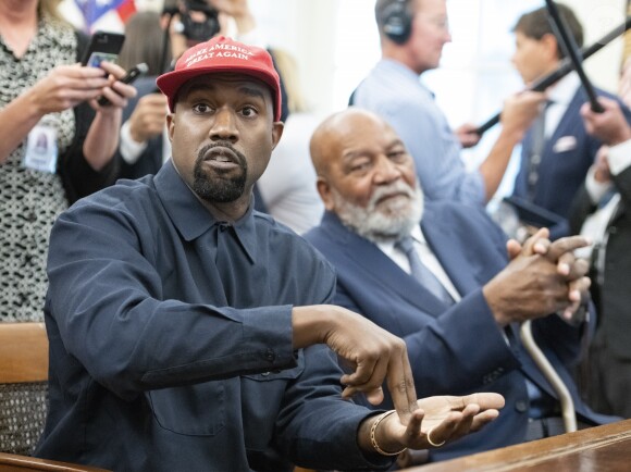 Kanye West rencontre Donald Trump au Bureau Oval, à la Maison Blanche. Washington, D.C., le 11 octobre 2018.