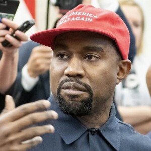 Kanye West rencontre Donald Trump au Bureau Oval, à la Maison Blanche. Washington, D.C., le 11 octobre 2018.