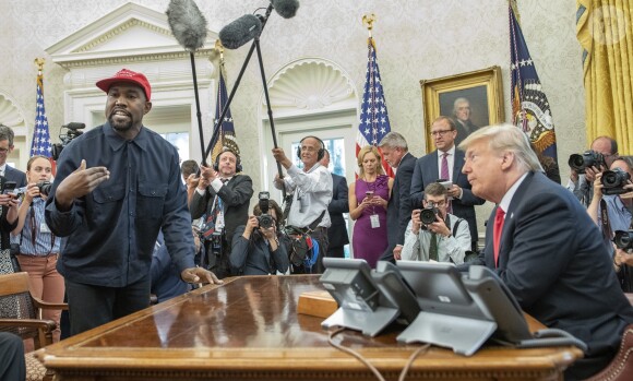 Kanye West rencontre Donald Trump au Bureau Oval, à la Maison Blanche. Washington, D.C., le 11 octobre 2018.