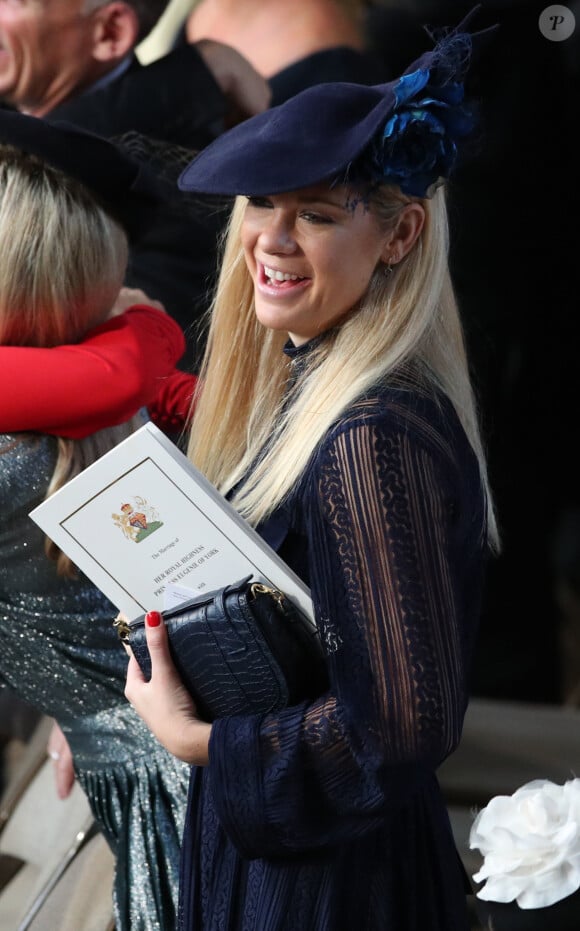 Chelsy Davy - Cérémonie de mariage de la princesse Eugenie d'York et Jack Brooksbank en la chapelle Saint-George au château de Windsor, Royaume Uni le 12 octobre 2018.