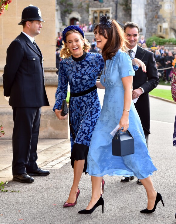 Cressida Bonas - Les invités arrivent à la chapelle St. George pour le mariage de la princesse Eugenie d'York et Jack Brooksbank au château de Windsor, Royaume Uni, le 12 octobre 2018.