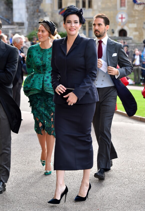 Liv Tyler - Les invités arrivent à la chapelle St. George pour le mariage de la princesse Eugenie d'York et Jack Brooksbank au château de Windsor, Royaume Uni, le 12 octobre 2018.